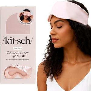 Kitsch Contour Pillow Eye Mask – Softer Than Silk Eye Mask for Sleeping, Blindfold Sleep Masks for Women & Men, No Eye Pressure, Lightweight, Eye Care, Travel Essentials – Blush(Blush)