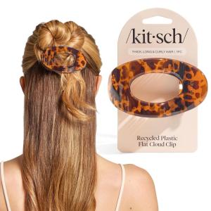 Kitsch Medium Flat Claw Clips for Women – Stylish Flat Hair Clips, Strong Hold for Thick & Fine Hair | Non-Slip for Secure, Comfortable All-Day Wear | Ideal Gifts for Women – Cherry(Tortoise Design)