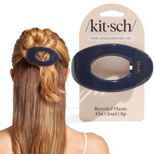 Kitsch Medium Flat Claw Clips for Women – Stylish Flat Hair Clips, Strong Hold for Thick & Fine Hair | Non-Slip for Secure, Comfortable All-Day Wear | Ideal Gifts for Women – Cherry(Blue Orchid)