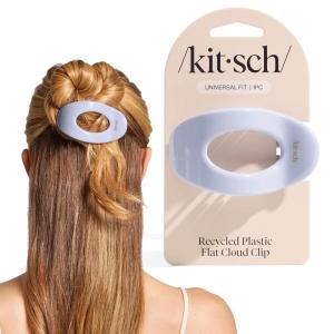 Kitsch Medium Flat Claw Clips for Women – Stylish Flat Hair Clips, Strong Hold for Thick & Fine Hair | Non-Slip for Secure, Comfortable All-Day Wear | Ideal Gifts for Women – Cherry(Hydrangea Breeze)