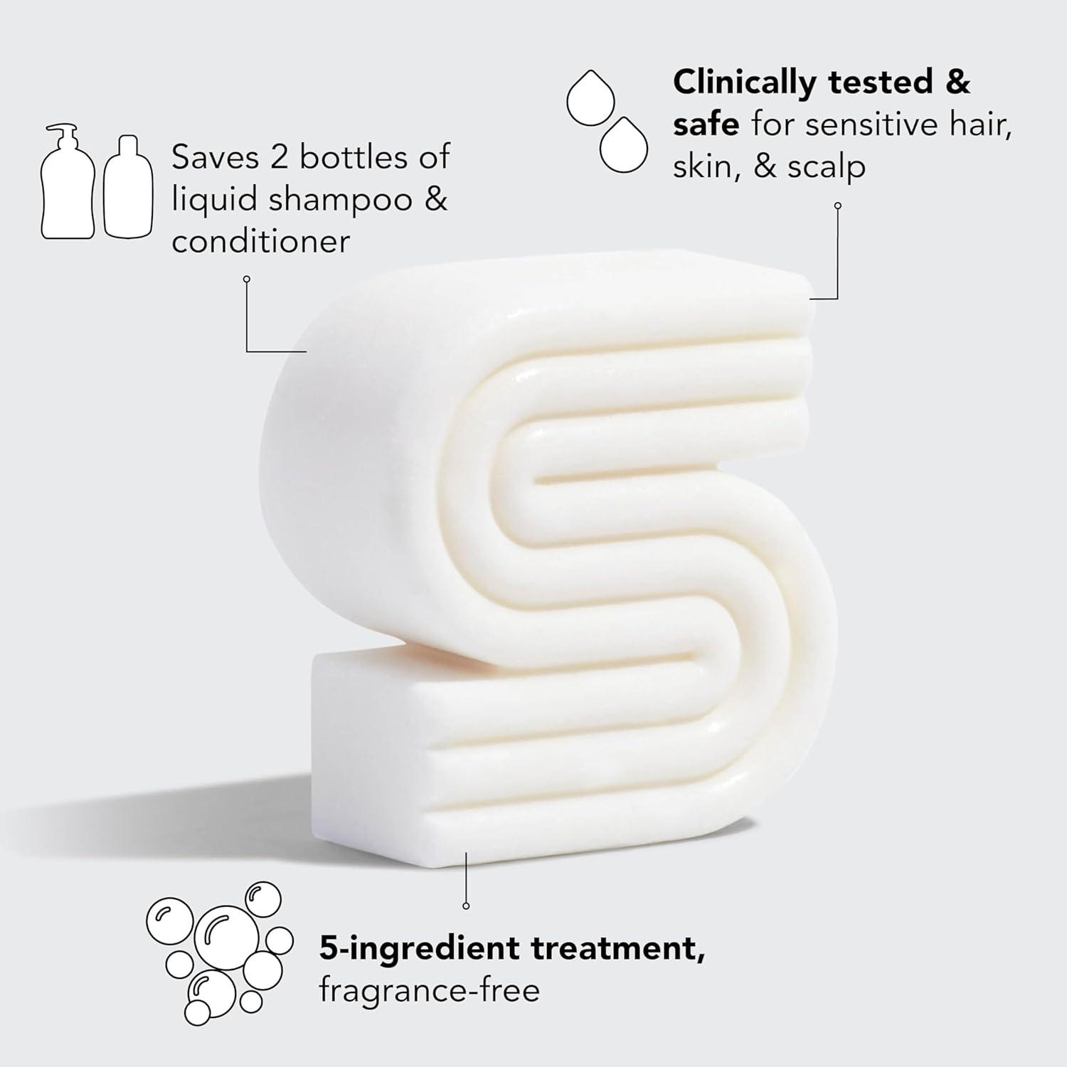 imageKitsch 2in1 Shampoo Bar and Body Wash Ultra Sensitive Vegan ampamp Natural 5Ingredient Formula Bar Soap for Hair ampamp Body ScentFree ParabenFree For Sensitive Scalp ampamp Skin 32 oz