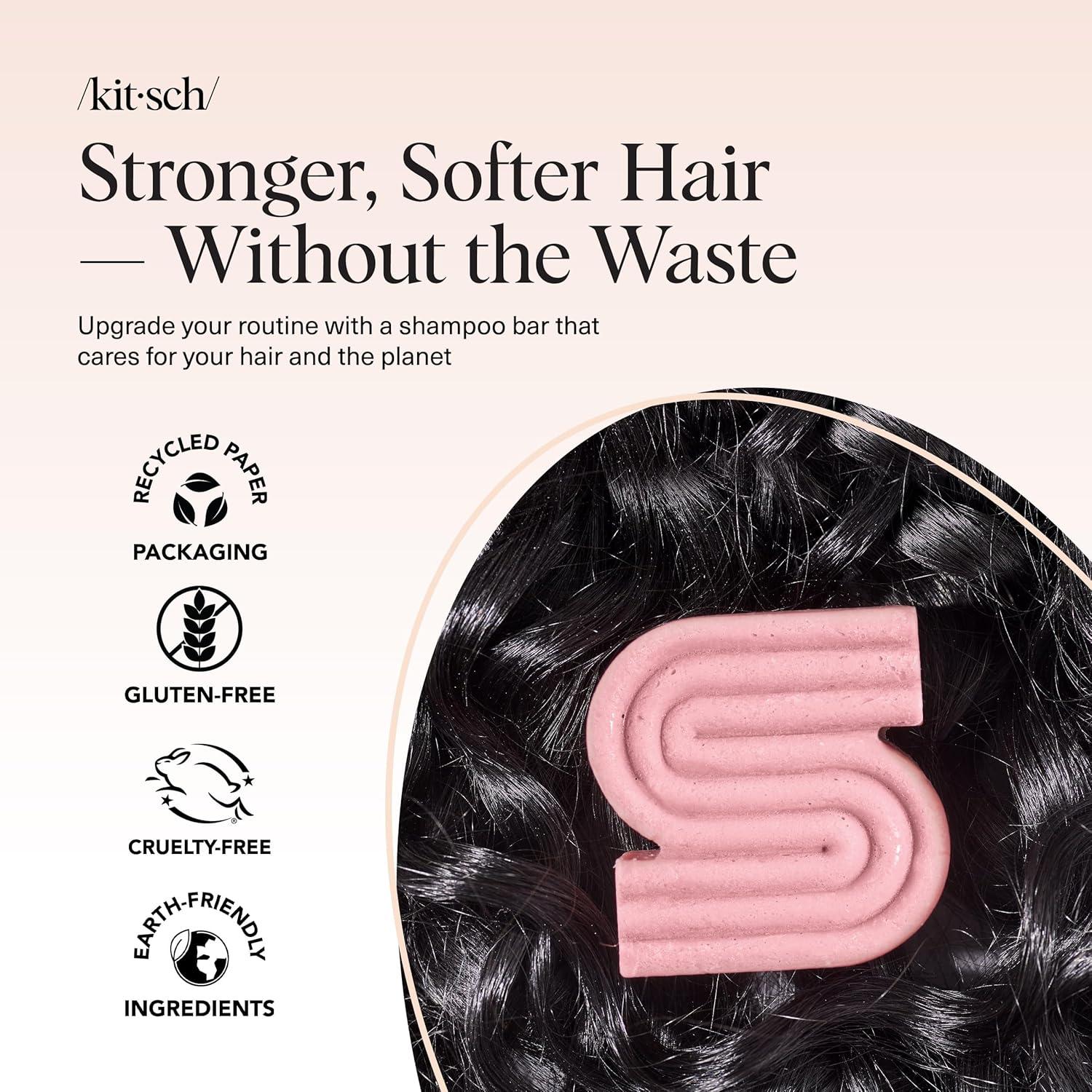 imageKitsch Castor Oil Shampoo Bar Soap Hydrating ampamp Moisturizing Hair Care Organic Castor Oil Solid Shampoo for Hair Growth ampamp Scalp Nourishment Silicone ampamp ParabenFree Vegan Made in USA 32ozCastor Oil Nourishing Shampoo Bar NEW