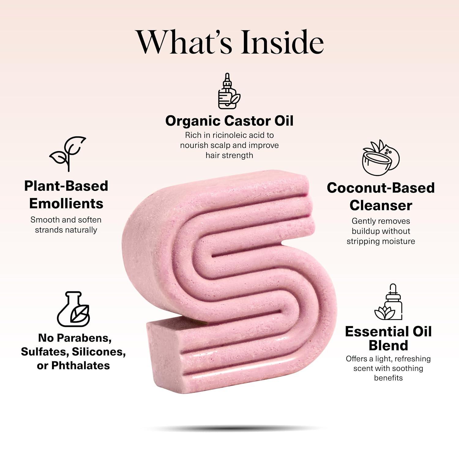 imageKitsch Castor Oil Shampoo Bar Soap Hydrating ampamp Moisturizing Hair Care Organic Castor Oil Solid Shampoo for Hair Growth ampamp Scalp Nourishment Silicone ampamp ParabenFree Vegan Made in USA 32ozCastor Oil Nourishing Shampoo Bar NEW