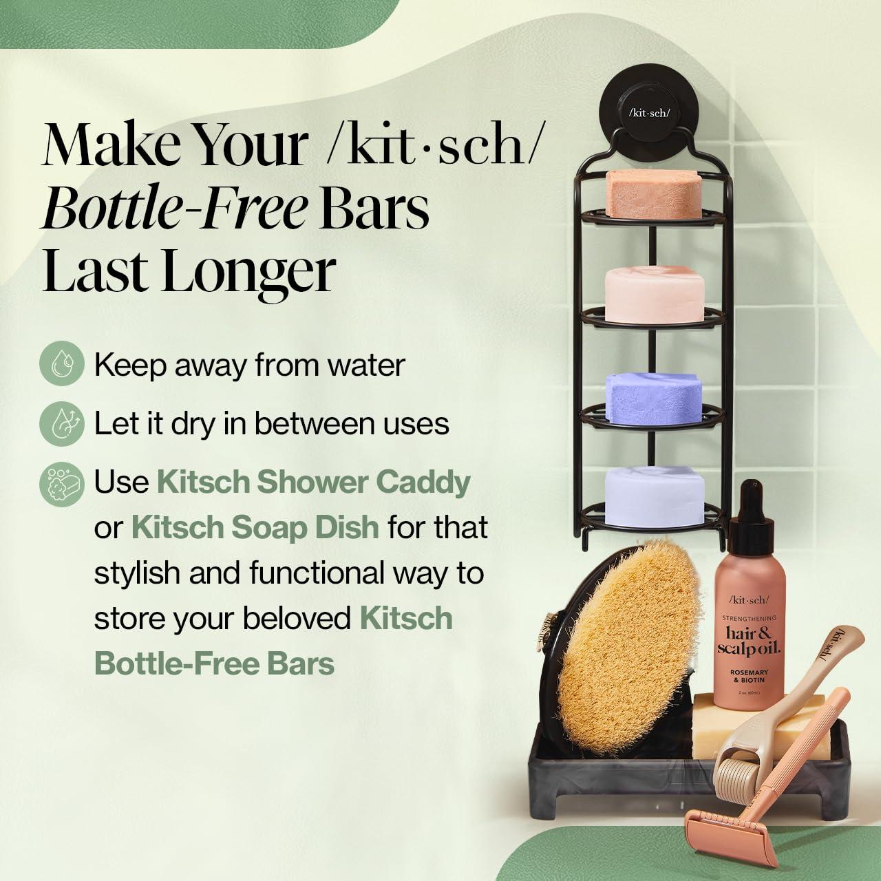 imageKitsch Clarifying Tea Tree ampamp Mint Conditioner Bar Hair Conditioner for Scalp ampamp Oil Control Vegan Conditioner for Women and Men ColorSafe Sustainable Hair Care Made in USA 27 oz