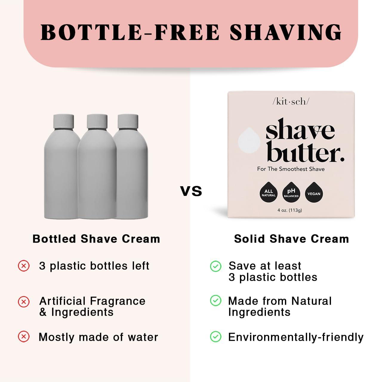 imageKitsch Shaving Soap for Men Hydrating Shave Butter ampamp Shave Soap Bar Nourishing Bar Soap for Smooth IrritationFree Shave Paraben Silicone ampamp SulfateFree Vegan Made in USA 4 ozShave Butter Bar