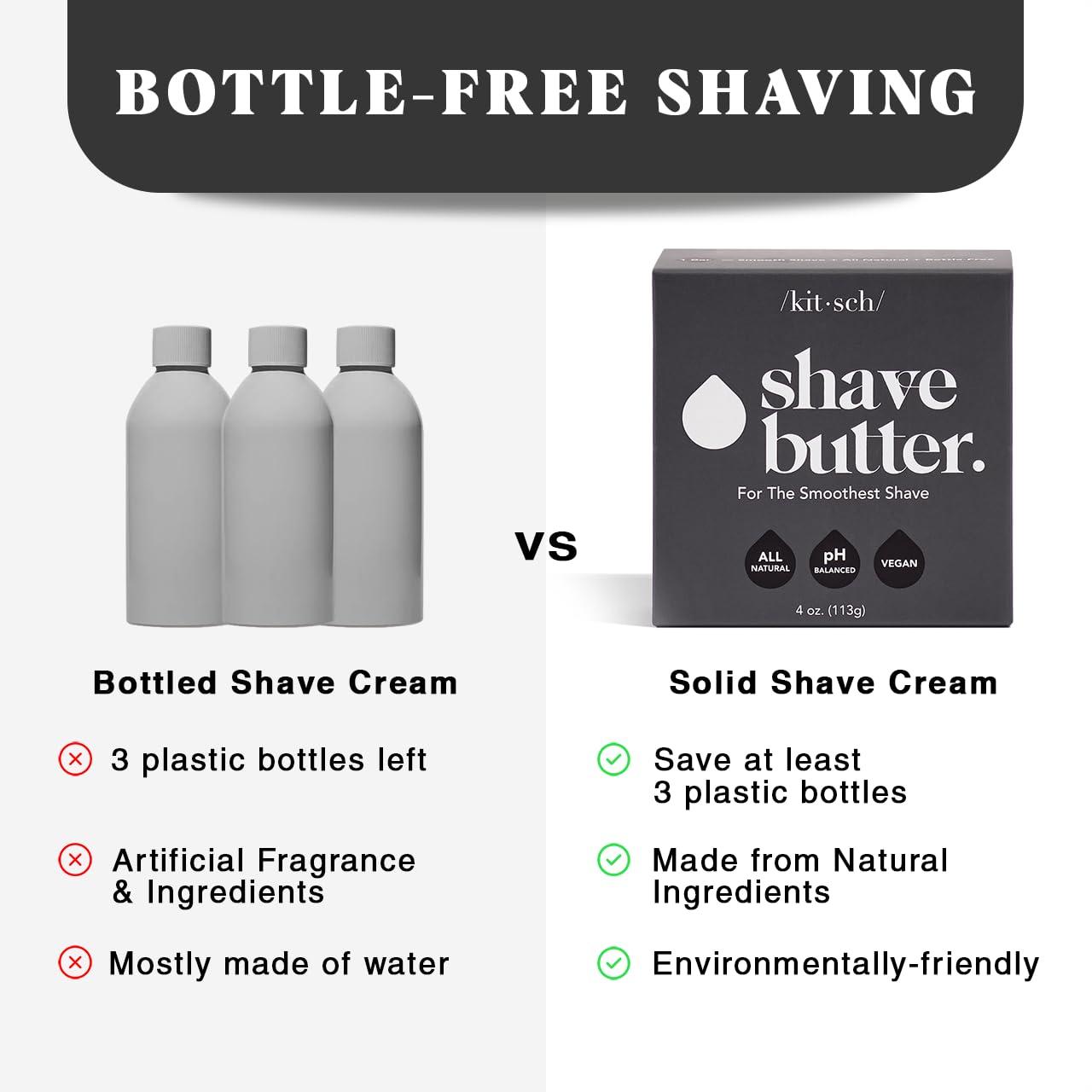 imageKitsch Shaving Soap for Men Hydrating Shave Butter ampamp Shave Soap Bar Nourishing Bar Soap for Smooth IrritationFree Shave Paraben Silicone ampamp SulfateFree Vegan Made in USA 4 ozShave Butter Bar Gender Neutral