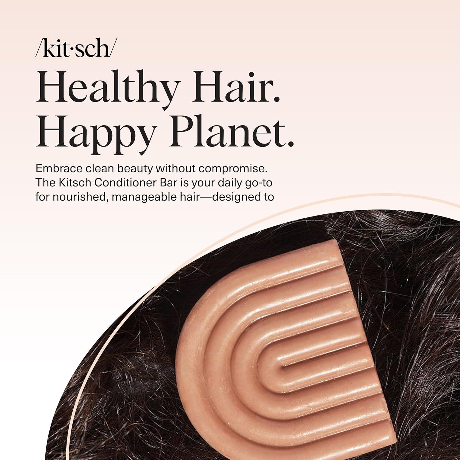 imageKitsch Shea Butter Conditioner Bar Shea Moisture Conditioner for Soft Hydrated Hair Solid Hair Conditioner for Hair Care Paraben Sulfate ampamp SiliconeFree Vegan Made in USA 27 oz