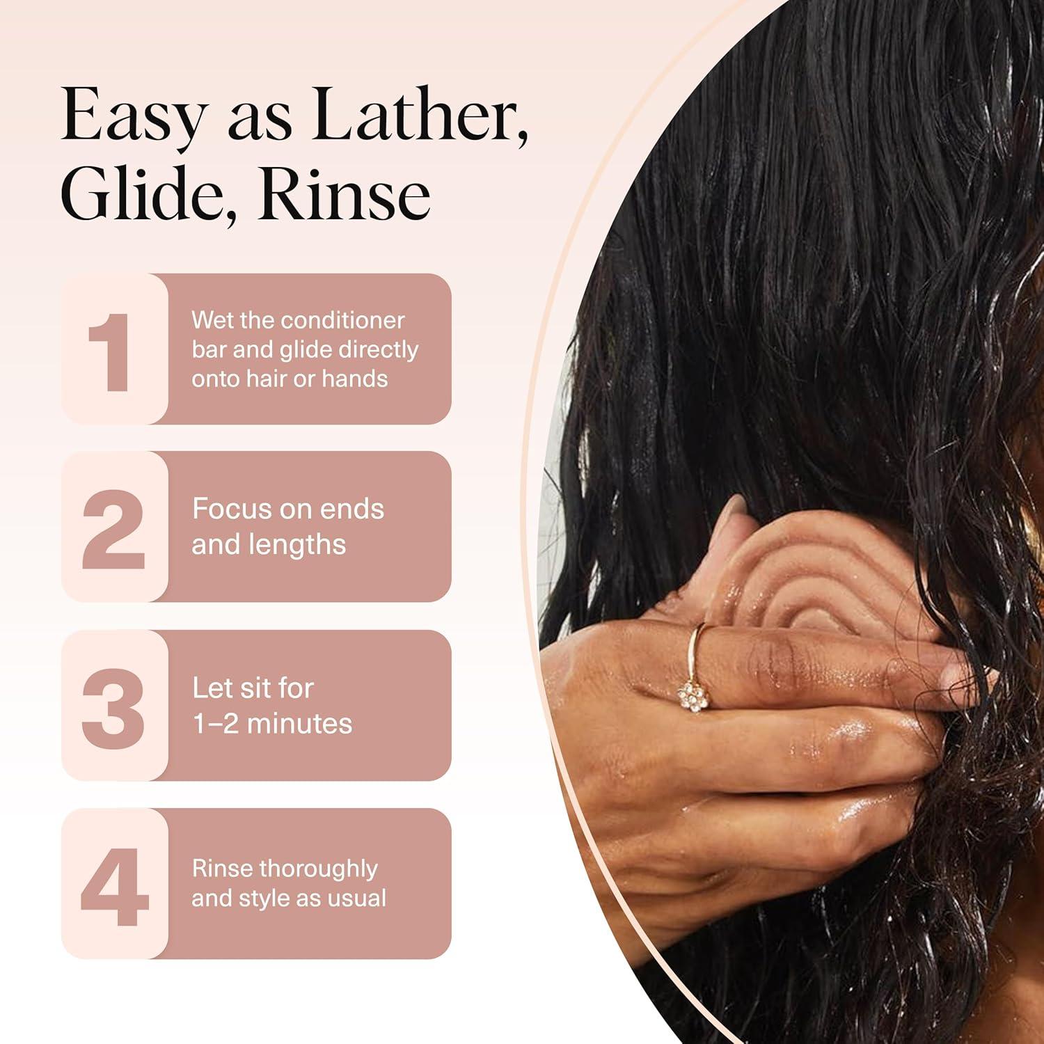 imageKitsch Shea Butter Conditioner Bar Shea Moisture Conditioner for Soft Hydrated Hair Solid Hair Conditioner for Hair Care Paraben Sulfate ampamp SiliconeFree Vegan Made in USA 27 oz