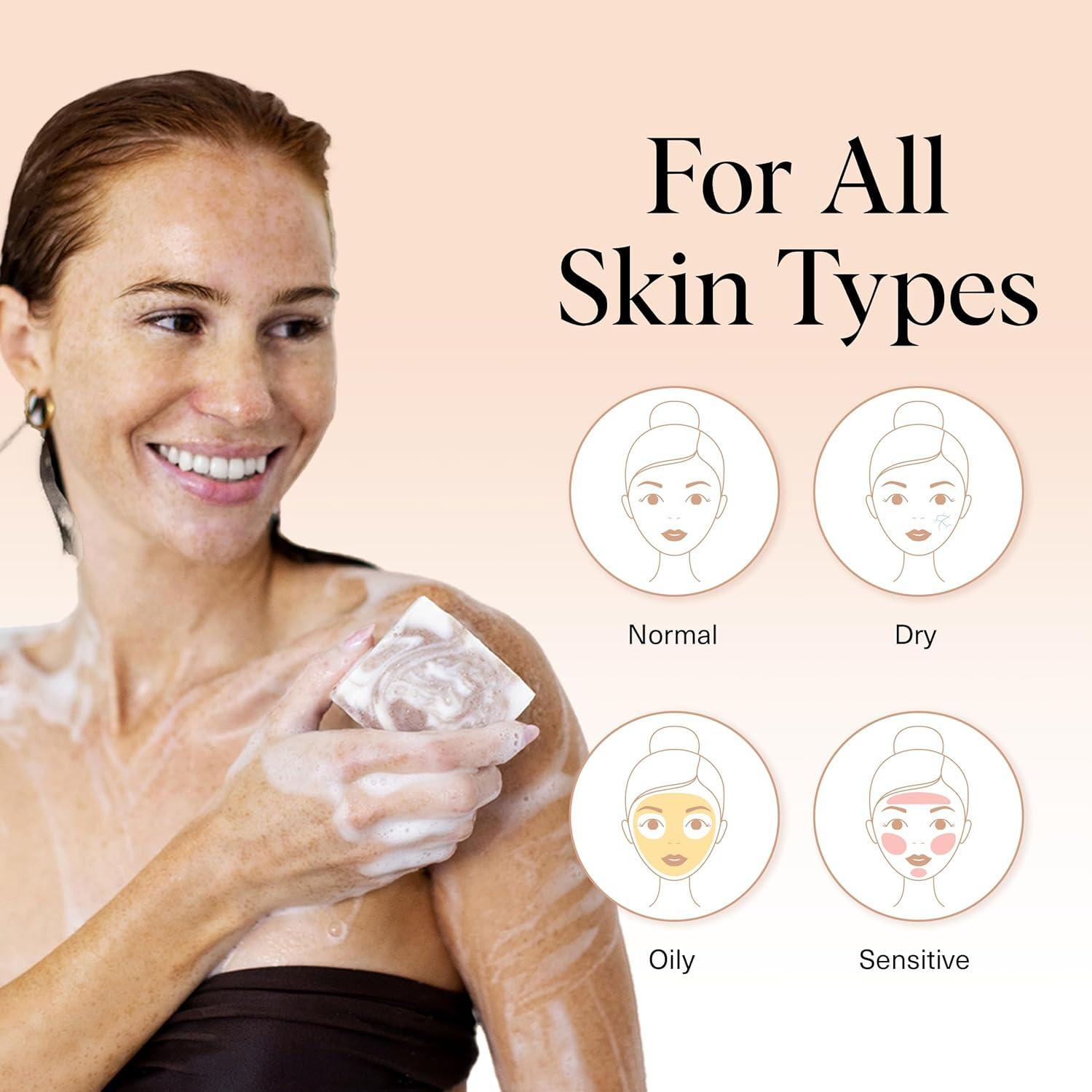 imageKitsch Shea Butter Exfoliating Body Wash Bar Moisturizing Bar Soap ampamp Gentle Soap Bar with PlantBased Exfoliants Hydrates Softens ampamp Soothes Skin Paraben Silicone ampamp SulfateFree 4 oz