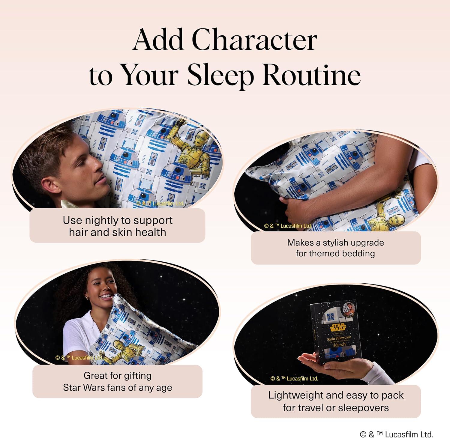 imageKitsch Wonder Woman Believe in Wonder Satin Pillowcase with Zipper Softer Than Silk Luxury Cooling Pillowcase for Hair ampamp Skin Wrinkle Prevention King Size 19X36R2d2 C3po