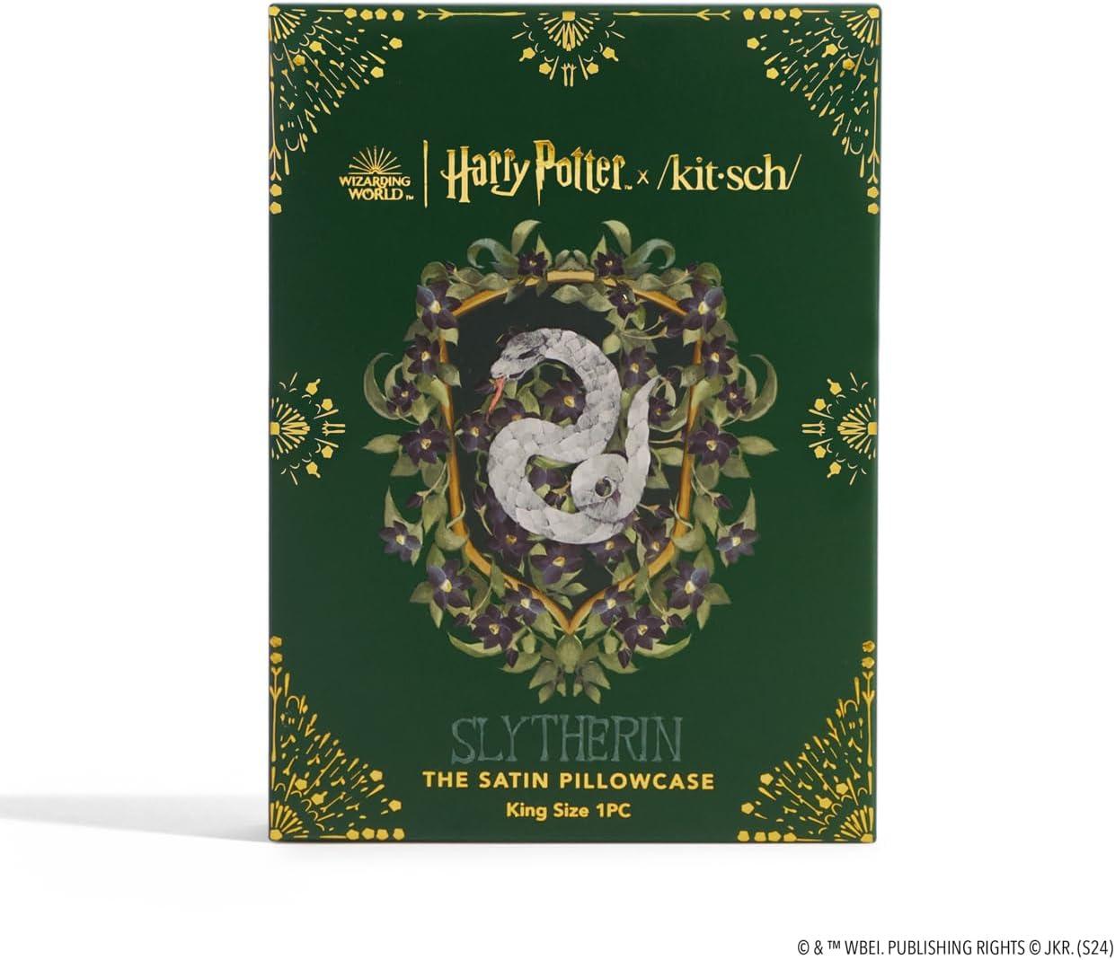 imageKitsch Wonder Woman Believe in Wonder Satin Pillowcase with Zipper Softer Than Silk Luxury Cooling Pillowcase for Hair ampamp Skin Wrinkle Prevention King Size 19X36Harry Potter Slytherin