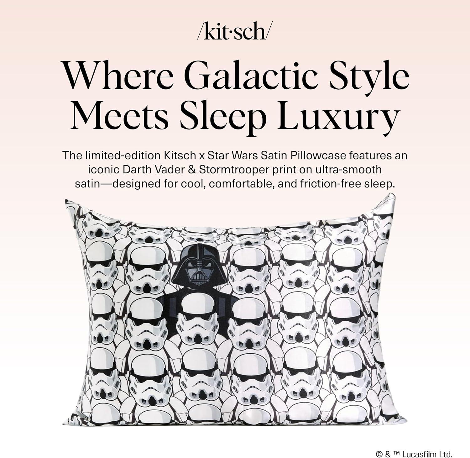 imageKitsch Wonder Woman Believe in Wonder Satin Pillowcase with Zipper Softer Than Silk Luxury Cooling Pillowcase for Hair ampamp Skin Wrinkle Prevention King Size 19X36Darth Vader Stormtroopers