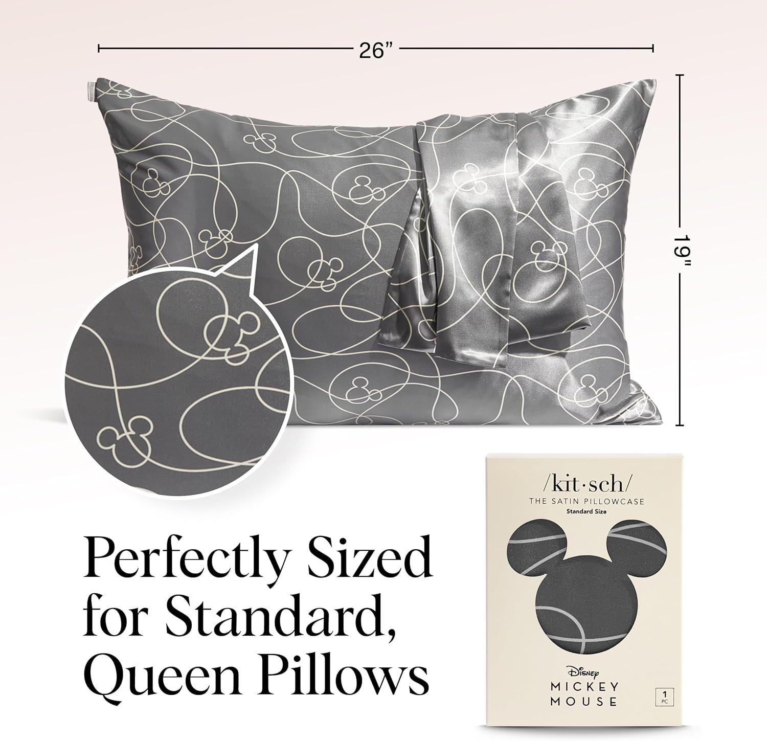 imageKitsch Wonder Woman Believe in Wonder Satin Pillowcase with Zipper Softer Than Silk Luxury Cooling Pillowcase for Hair ampamp Skin Wrinkle Prevention King Size 19X36Disney Mickey Maze