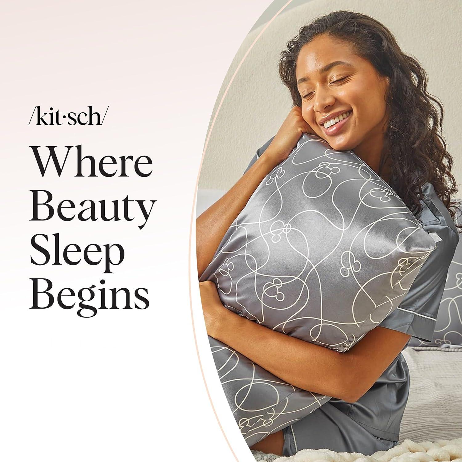 imageKitsch Wonder Woman Believe in Wonder Satin Pillowcase with Zipper Softer Than Silk Luxury Cooling Pillowcase for Hair ampamp Skin Wrinkle Prevention King Size 19X36Disney Mickey Maze