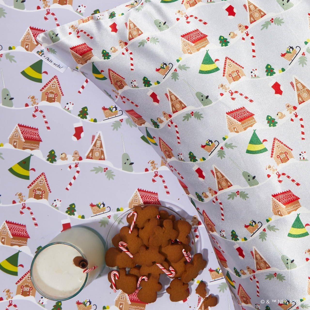 imageKitsch Wonder Woman Believe in Wonder Satin Pillowcase with Zipper Softer Than Silk Luxury Cooling Pillowcase for Hair ampamp Skin Wrinkle Prevention King Size 19X36Elf Periwinkle Christmas