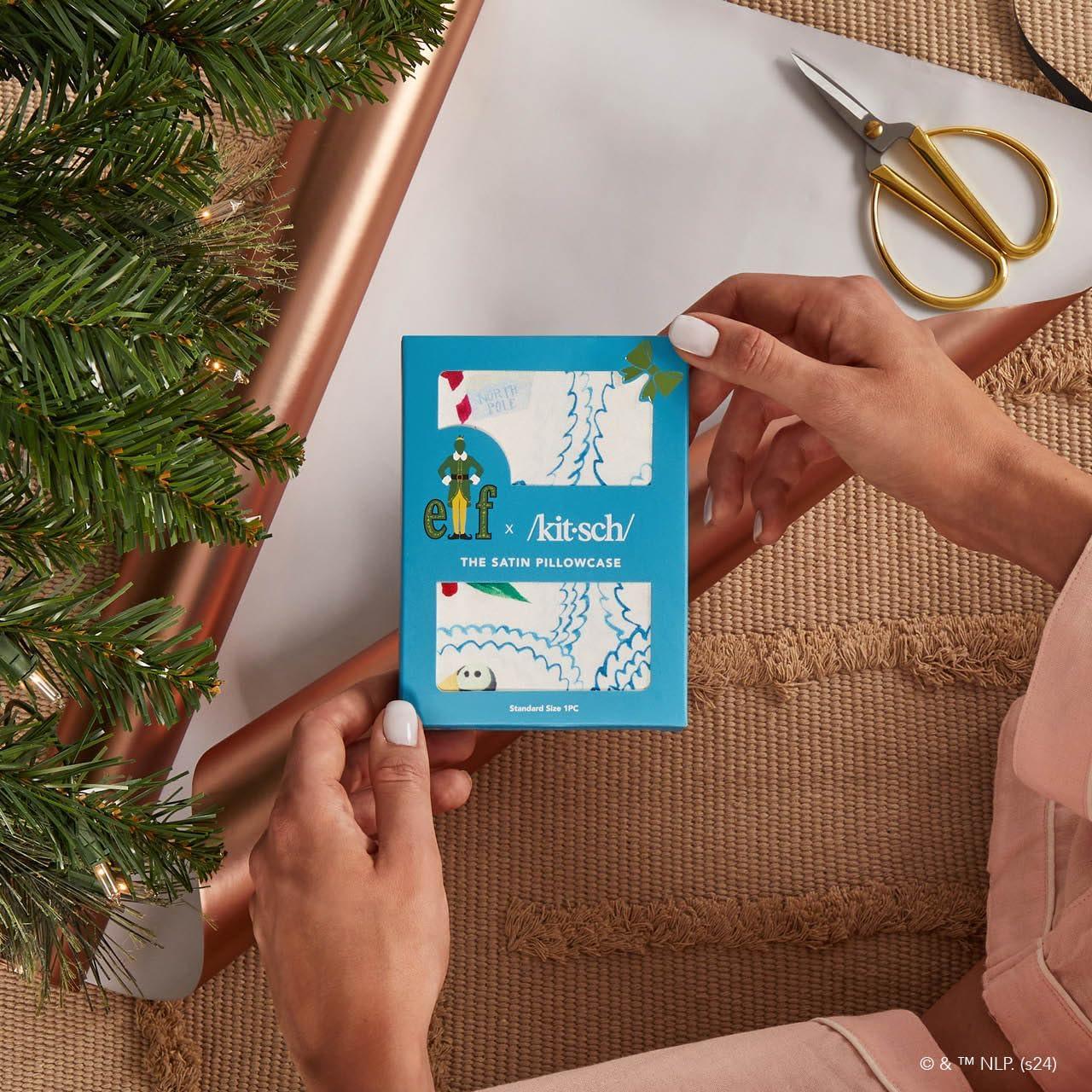 imageKitsch Wonder Woman Believe in Wonder Satin Pillowcase with Zipper Softer Than Silk Luxury Cooling Pillowcase for Hair ampamp Skin Wrinkle Prevention King Size 19X36Elf North Pole