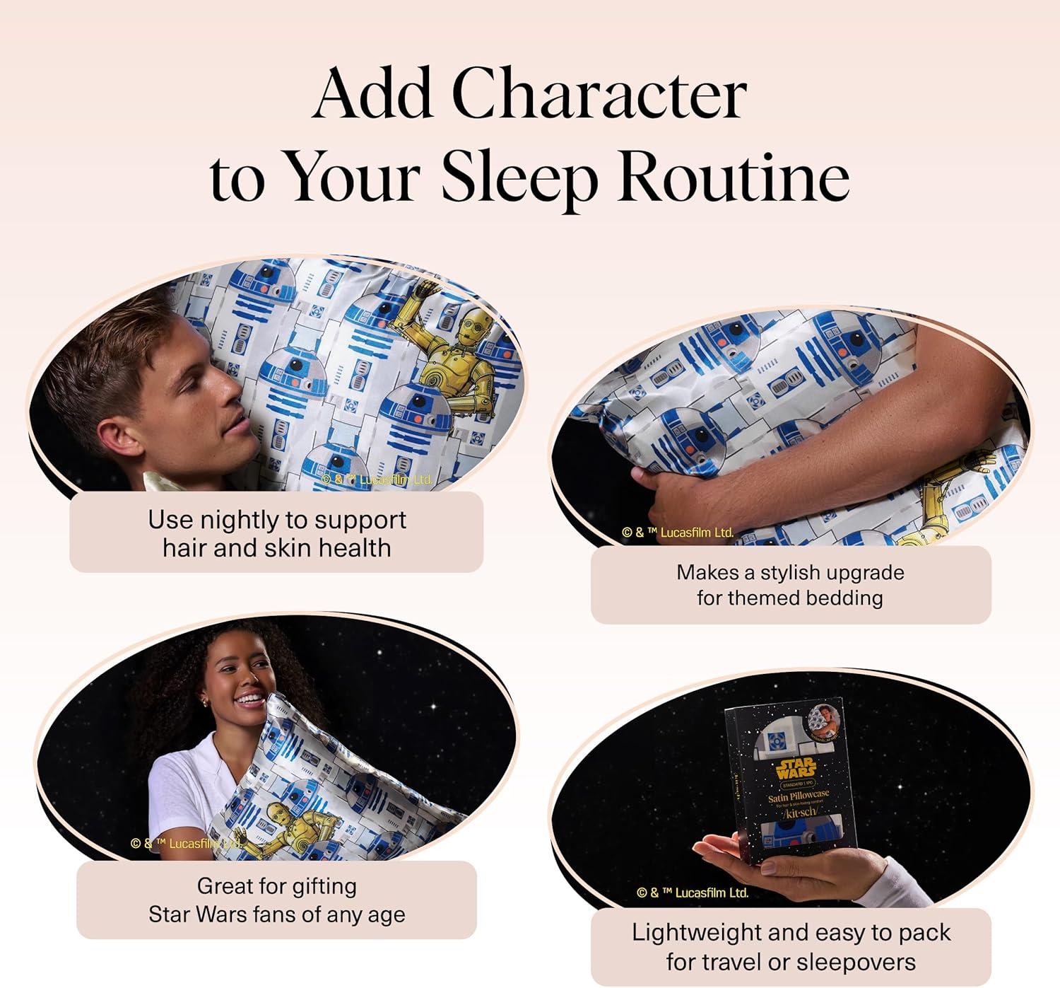 imageKitsch Wonder Woman Believe in Wonder Satin Pillowcase with Zipper Softer Than Silk Luxury Cooling Pillowcase for Hair ampamp Skin Wrinkle Prevention King Size 19X36R2d2 C3po