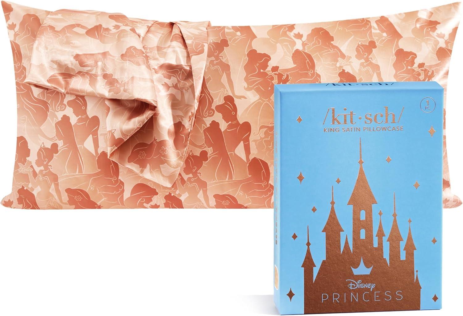 imageKitsch Wonder Woman Believe in Wonder Satin Pillowcase with Zipper Softer Than Silk Luxury Cooling Pillowcase for Hair ampamp Skin Wrinkle Prevention King Size 19X36Disney Princess