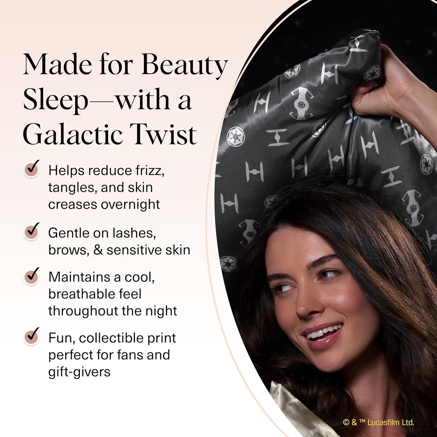 imageKitsch Wonder Woman Believe in Wonder Satin Pillowcase with Zipper Softer Than Silk Luxury Cooling Pillowcase for Hair ampamp Skin Wrinkle Prevention King Size 19X36Galactic Empire