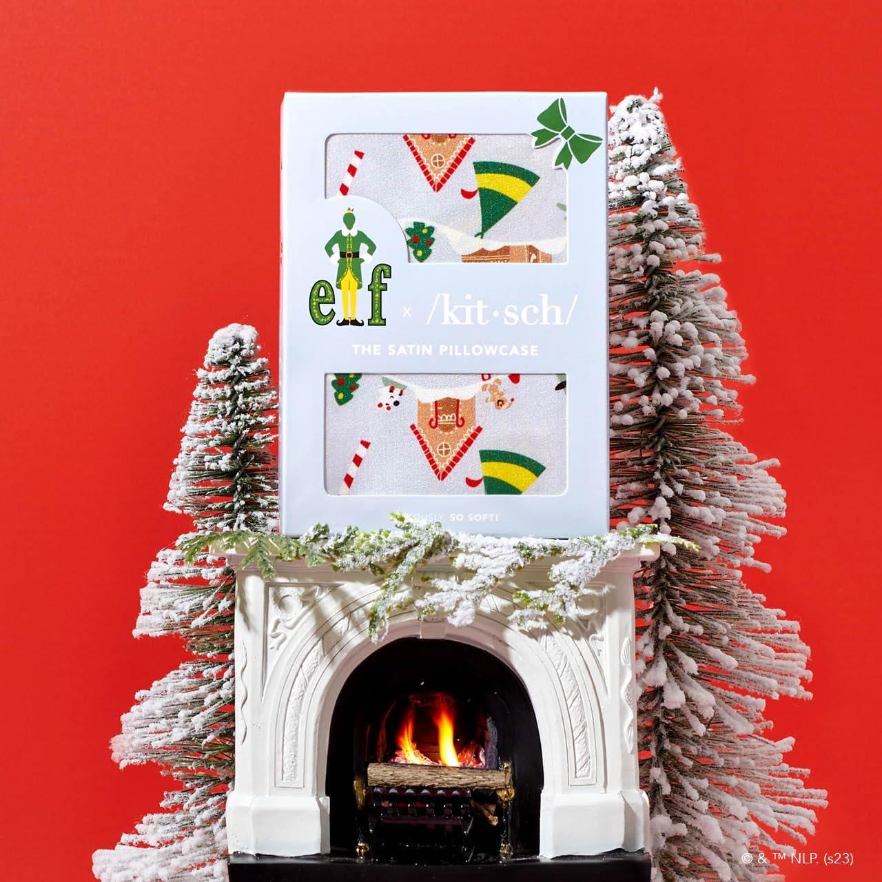 imageKitsch Wonder Woman Believe in Wonder Satin Pillowcase with Zipper Softer Than Silk Luxury Cooling Pillowcase for Hair ampamp Skin Wrinkle Prevention King Size 19X36Elf Periwinkle Christmas