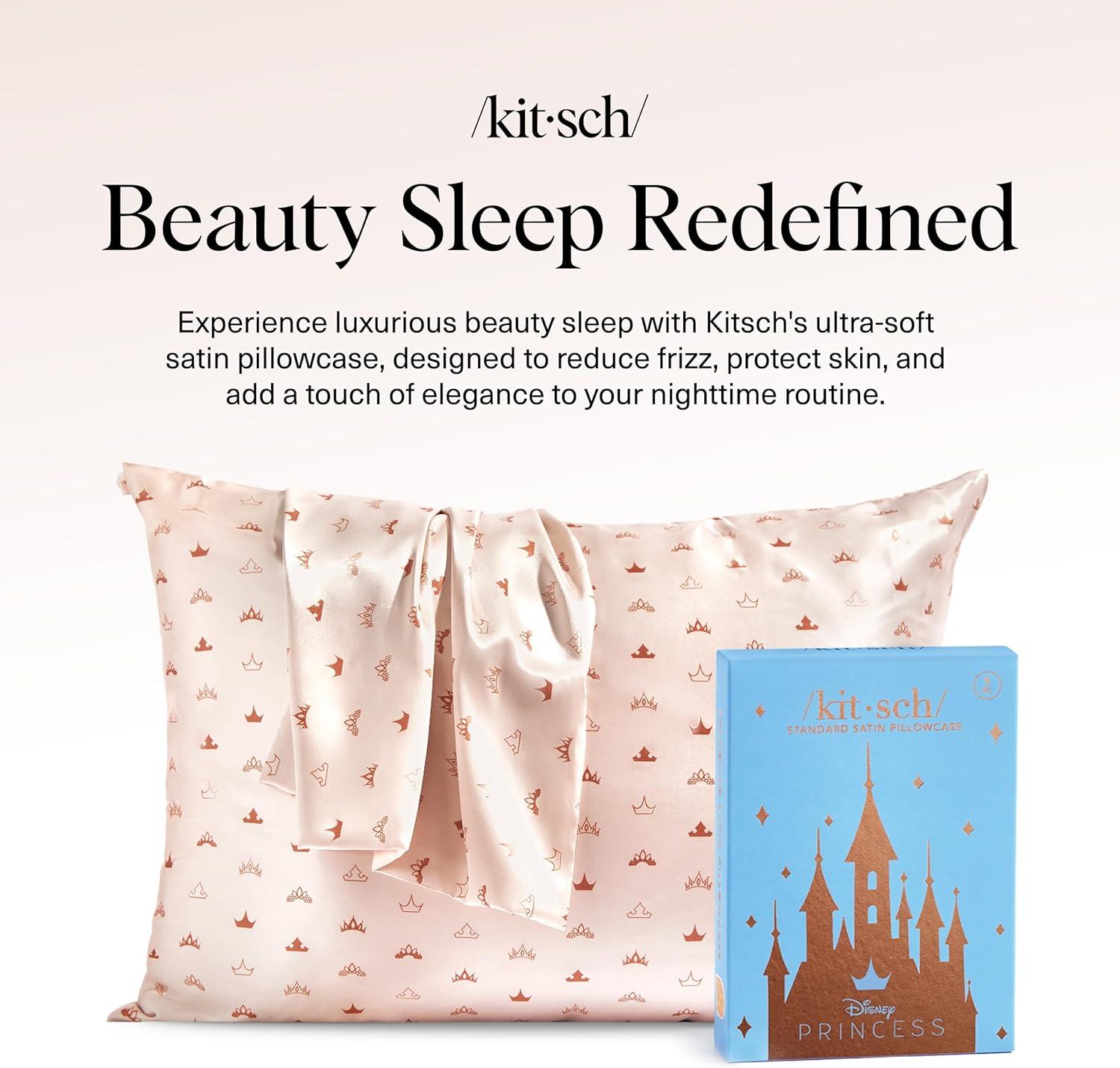 imageKitsch Wonder Woman Believe in Wonder Satin Pillowcase with Zipper Softer Than Silk Luxury Cooling Pillowcase for Hair ampamp Skin Wrinkle Prevention King Size 19X36Disney Desert Crown