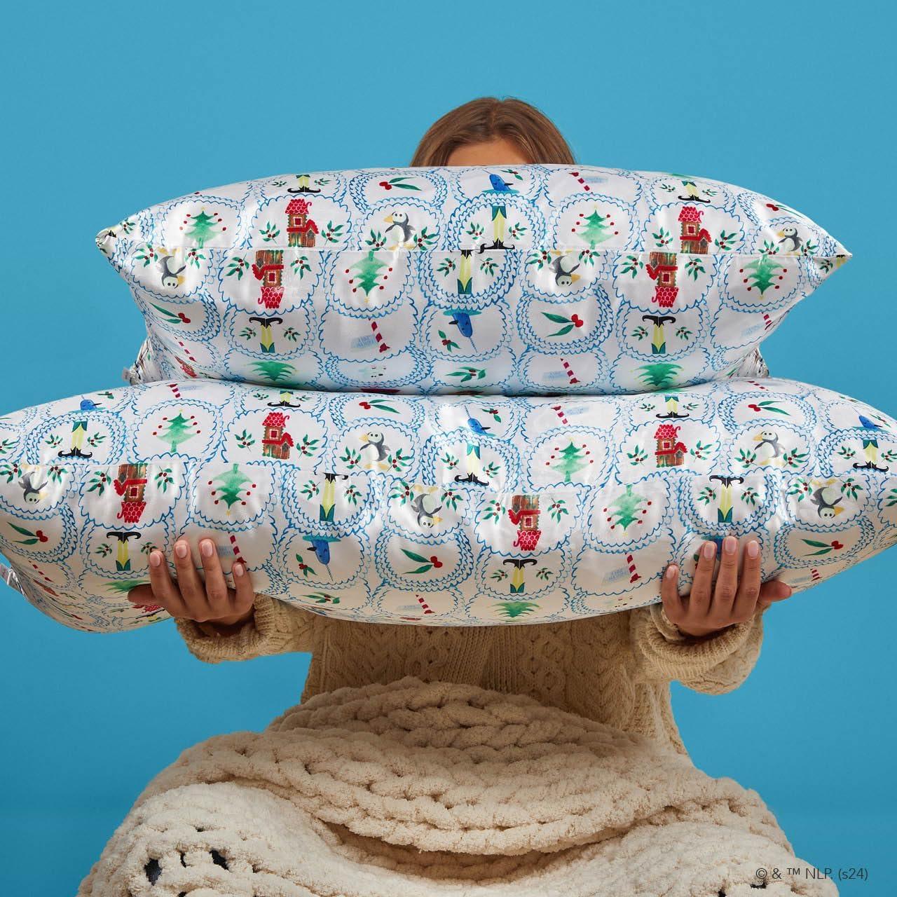 imageKitsch Wonder Woman Believe in Wonder Satin Pillowcase with Zipper Softer Than Silk Luxury Cooling Pillowcase for Hair ampamp Skin Wrinkle Prevention King Size 19X36Elf North Pole