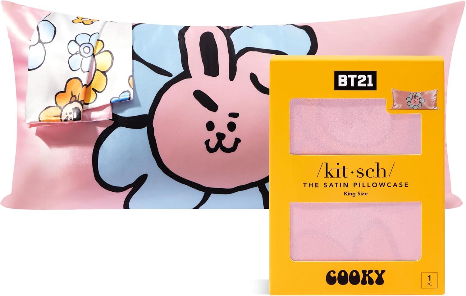 imageKitsch Wonder Woman Believe in Wonder Satin Pillowcase with Zipper Softer Than Silk Luxury Cooling Pillowcase for Hair ampamp Skin Wrinkle Prevention King Size 19X36Bt21 Cooky