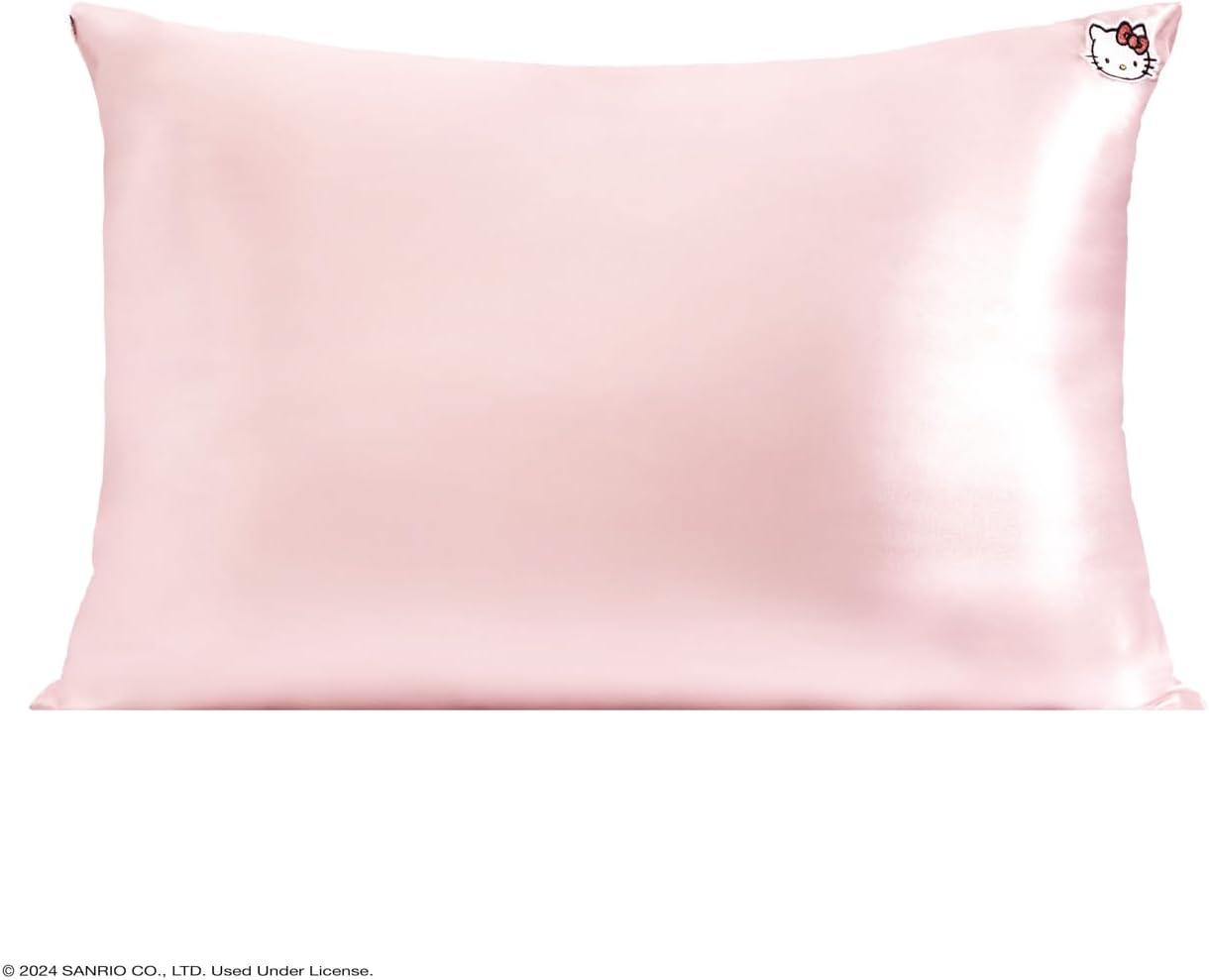 imageKitsch Wonder Woman Believe in Wonder Satin Pillowcase with Zipper Softer Than Silk Luxury Cooling Pillowcase for Hair ampamp Skin Wrinkle Prevention King Size 19X36Hello Kitty Pink Kitty Face