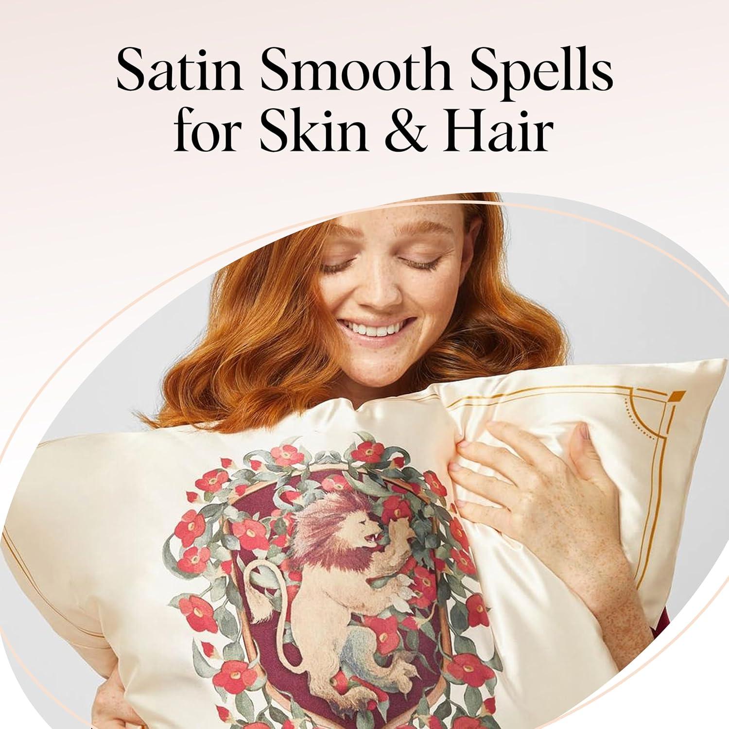 imageKitsch Wonder Woman Believe in Wonder Satin Pillowcase with Zipper Softer Than Silk Luxury Cooling Pillowcase for Hair ampamp Skin Wrinkle Prevention King Size 19X36Harry Potter Gryffindor