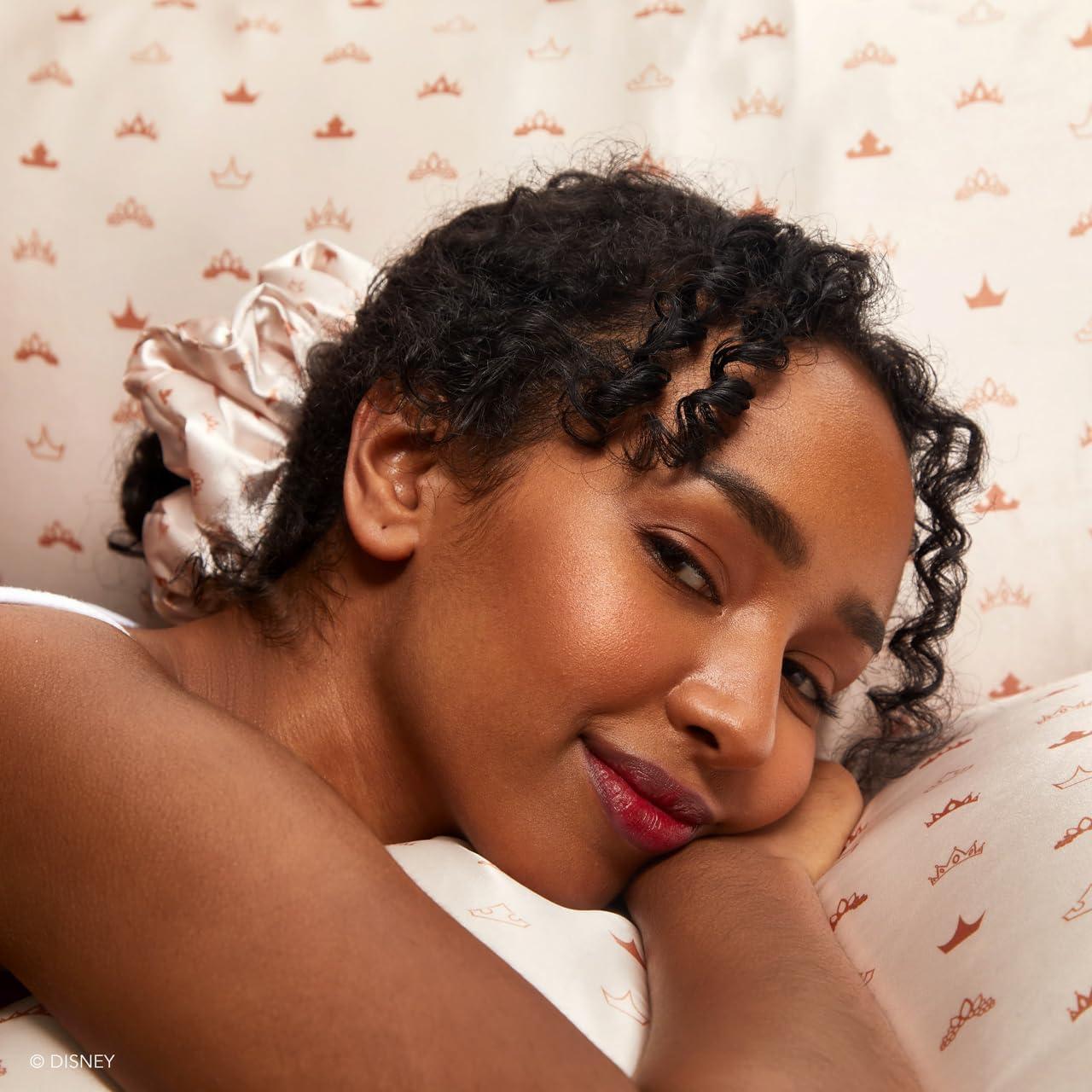 imageKitsch Wonder Woman Believe in Wonder Satin Pillowcase with Zipper Softer Than Silk Luxury Cooling Pillowcase for Hair ampamp Skin Wrinkle Prevention King Size 19X36Disney Desert Crown