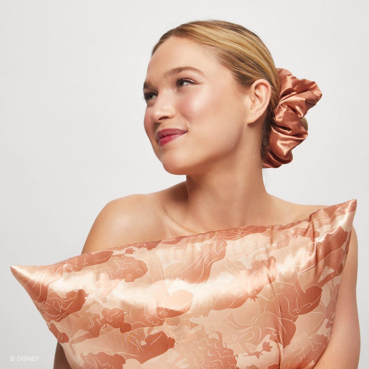 imageKitsch Wonder Woman Believe in Wonder Satin Pillowcase with Zipper Softer Than Silk Luxury Cooling Pillowcase for Hair ampamp Skin Wrinkle Prevention King Size 19X36Disney Princess