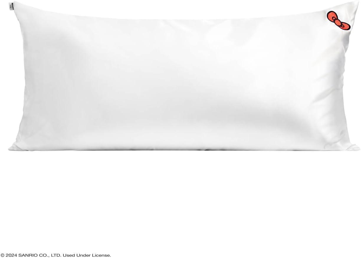 imageKitsch Wonder Woman Believe in Wonder Satin Pillowcase with Zipper Softer Than Silk Luxury Cooling Pillowcase for Hair ampamp Skin Wrinkle Prevention King Size 19X36Hello Kitty Ivory