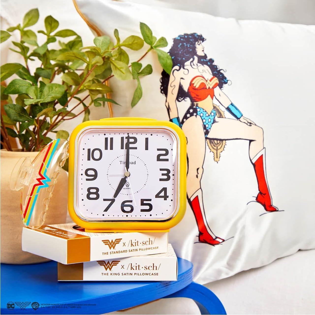 imageKitsch Wonder Woman Believe in Wonder Satin Pillowcase with Zipper Softer Than Silk Luxury Cooling Pillowcase for Hair ampamp Skin Wrinkle Prevention King Size 19X36Wonder Woman Believe in Wonder