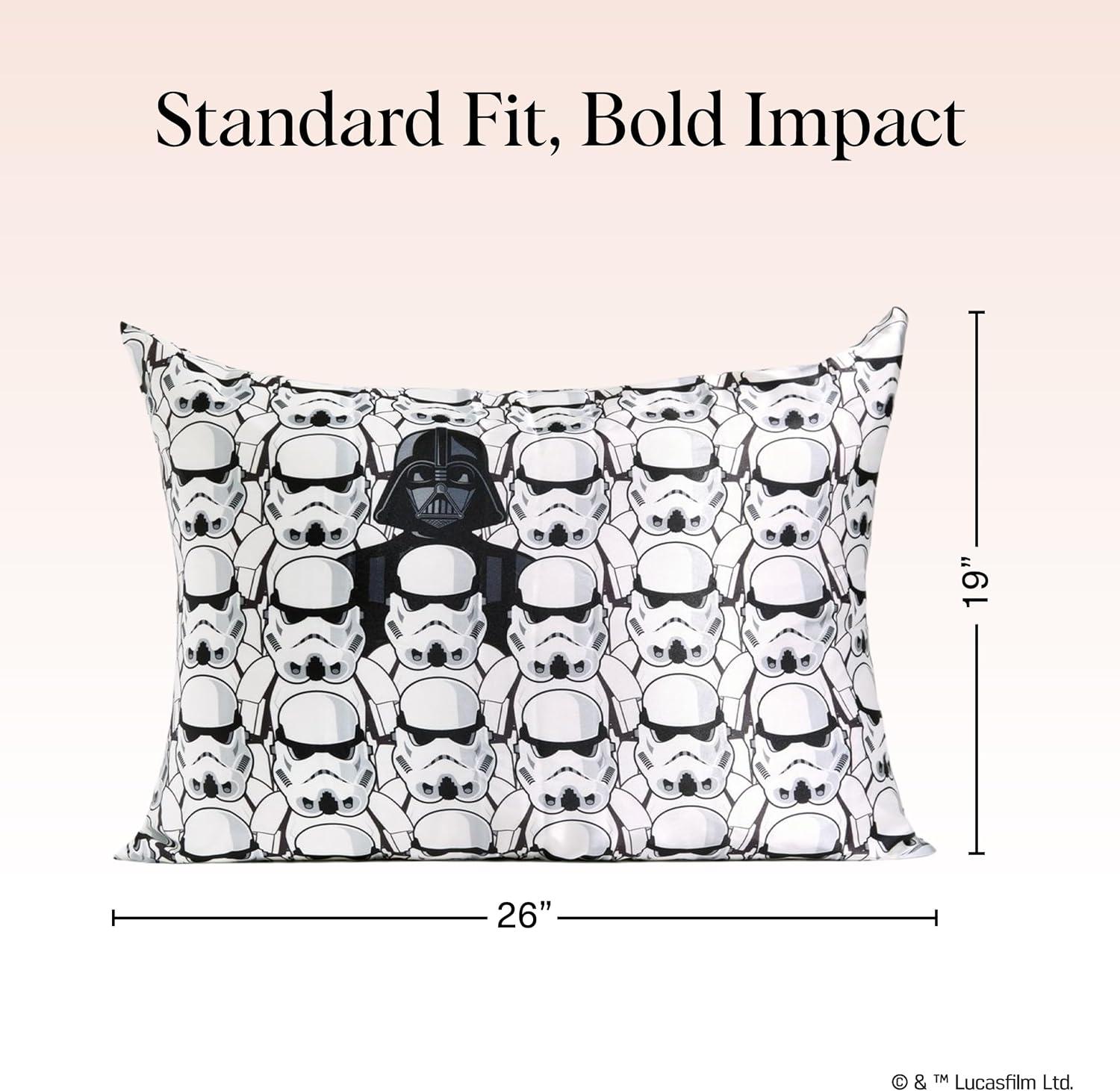 imageKitsch Wonder Woman Believe in Wonder Satin Pillowcase with Zipper Softer Than Silk Luxury Cooling Pillowcase for Hair ampamp Skin Wrinkle Prevention King Size 19X36Darth Vader Stormtroopers