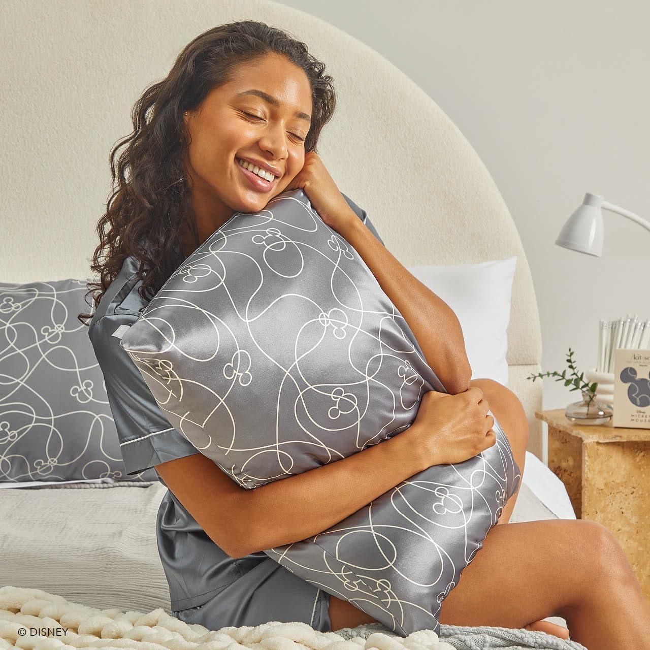 imageKitsch Wonder Woman Believe in Wonder Satin Pillowcase with Zipper Softer Than Silk Luxury Cooling Pillowcase for Hair ampamp Skin Wrinkle Prevention King Size 19X36Disney Mickey Maze