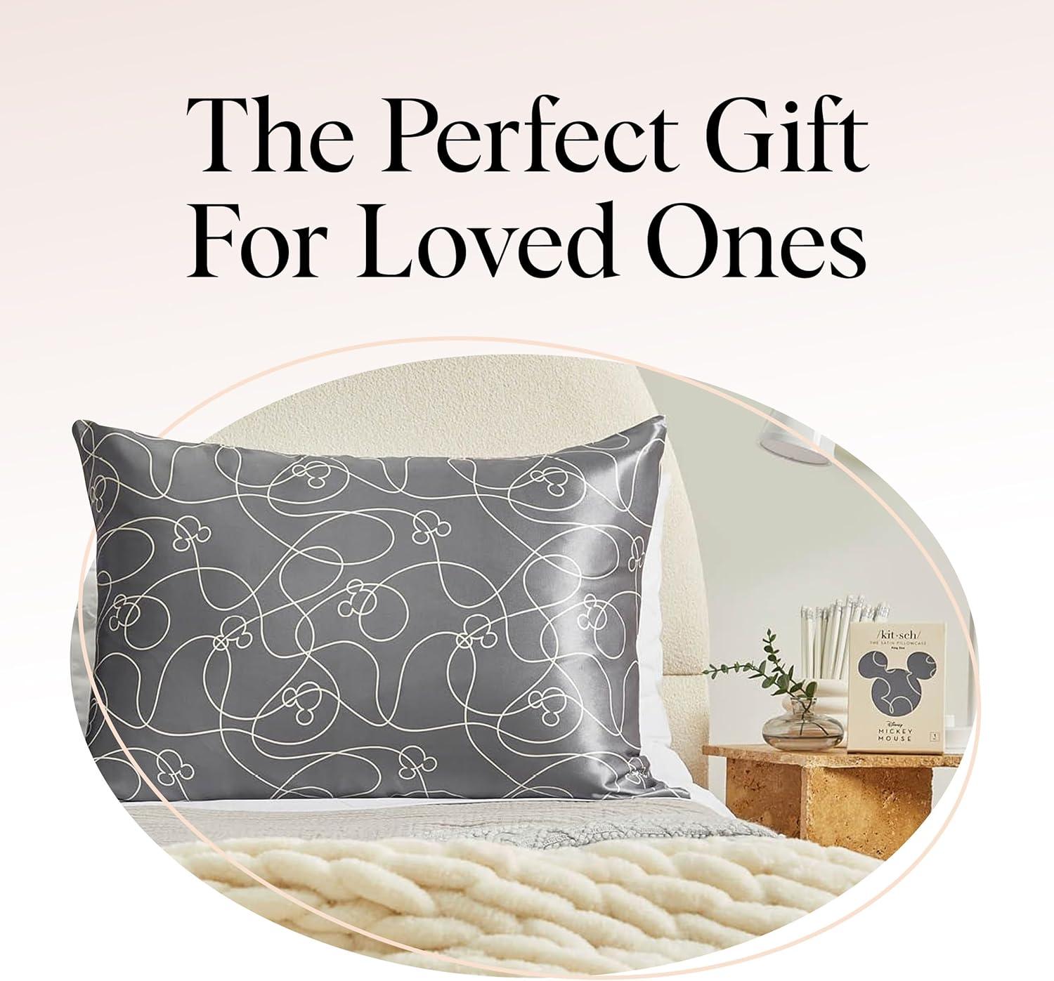 imageKitsch Wonder Woman Believe in Wonder Satin Pillowcase with Zipper Softer Than Silk Luxury Cooling Pillowcase for Hair ampamp Skin Wrinkle Prevention King Size 19X36Disney Mickey Maze