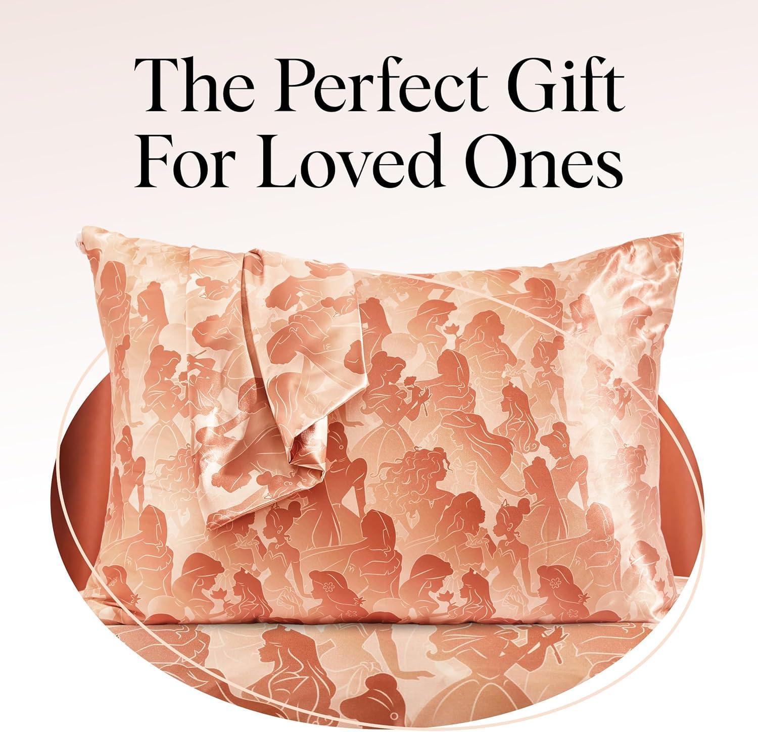 imageKitsch Wonder Woman Believe in Wonder Satin Pillowcase with Zipper Softer Than Silk Luxury Cooling Pillowcase for Hair ampamp Skin Wrinkle Prevention King Size 19X36Disney Princess