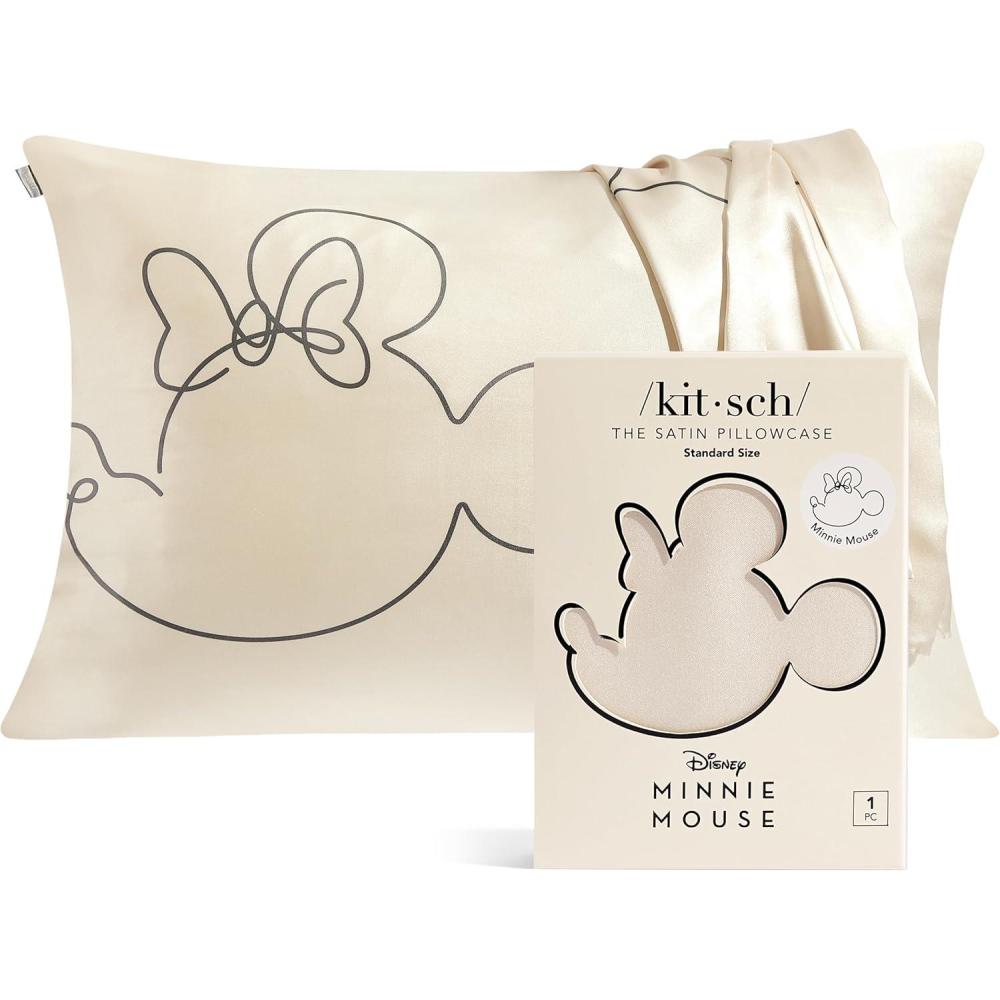 imageKitsch Wonder Woman Believe in Wonder Satin Pillowcase with Zipper Softer Than Silk Luxury Cooling Pillowcase for Hair ampamp Skin Wrinkle Prevention King Size 19X36Disney Minnie Mouse