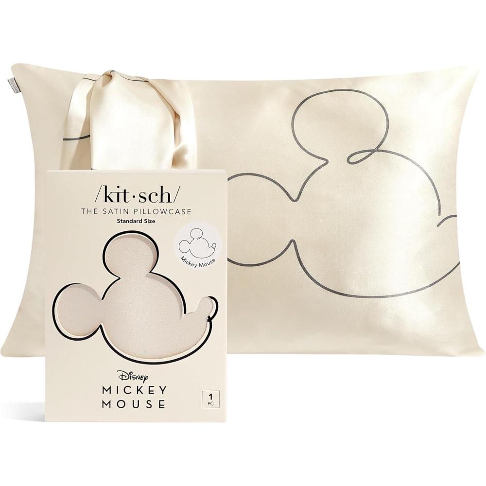 imageKitsch Wonder Woman Believe in Wonder Satin Pillowcase with Zipper Softer Than Silk Luxury Cooling Pillowcase for Hair ampamp Skin Wrinkle Prevention King Size 19X36Disney Mickey Mouse