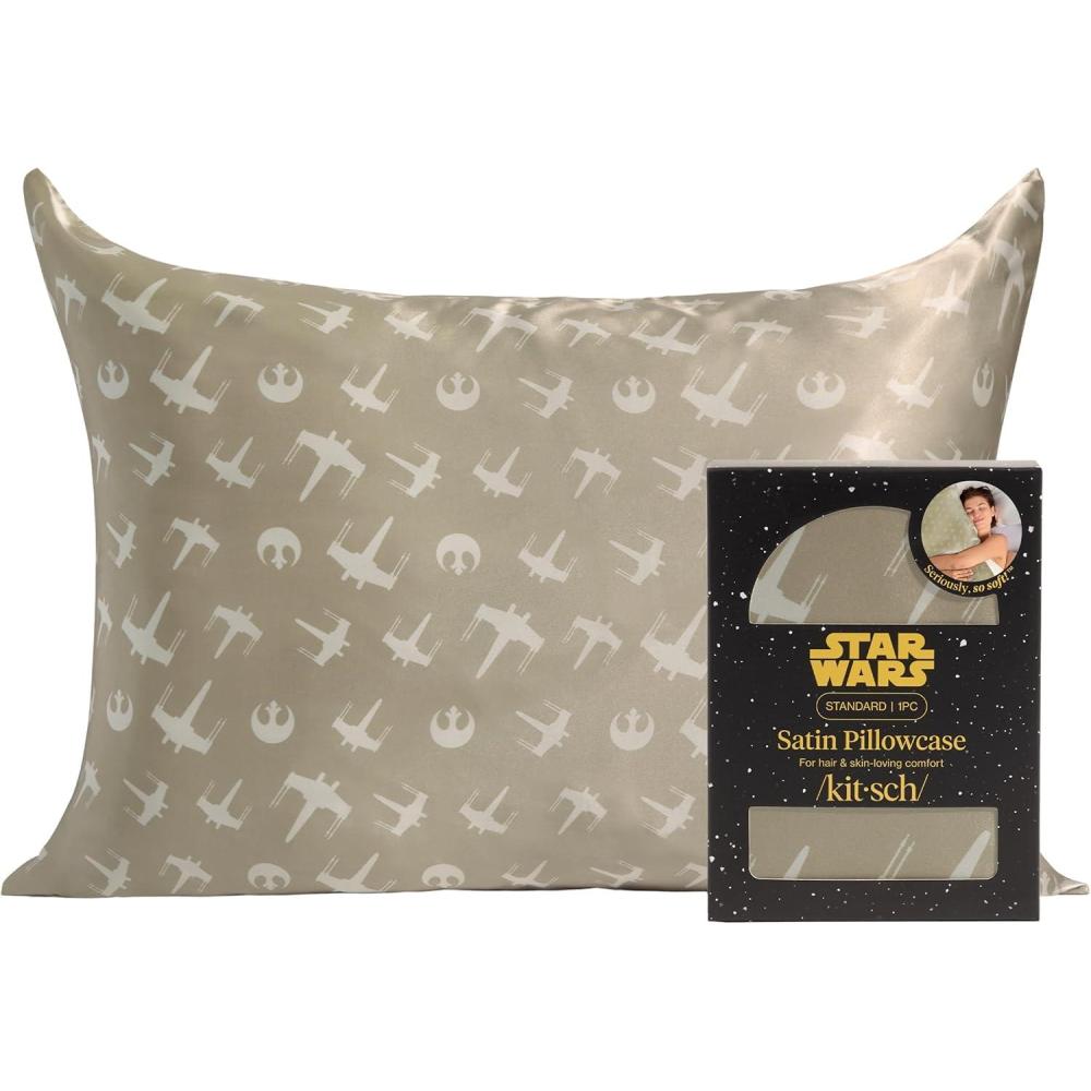 imageKitsch Wonder Woman Believe in Wonder Satin Pillowcase with Zipper Softer Than Silk Luxury Cooling Pillowcase for Hair ampamp Skin Wrinkle Prevention King Size 19X36Rebel Alliance
