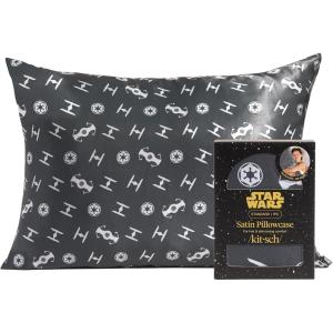 Kitsch Wonder Woman (Believe in Wonder) Satin Pillowcase with Zipper Softer Than Silk, Luxury Cooling Pillowcase for Hair & Skin, Wrinkle Prevention, King Size 19X36(Galactic Empire)