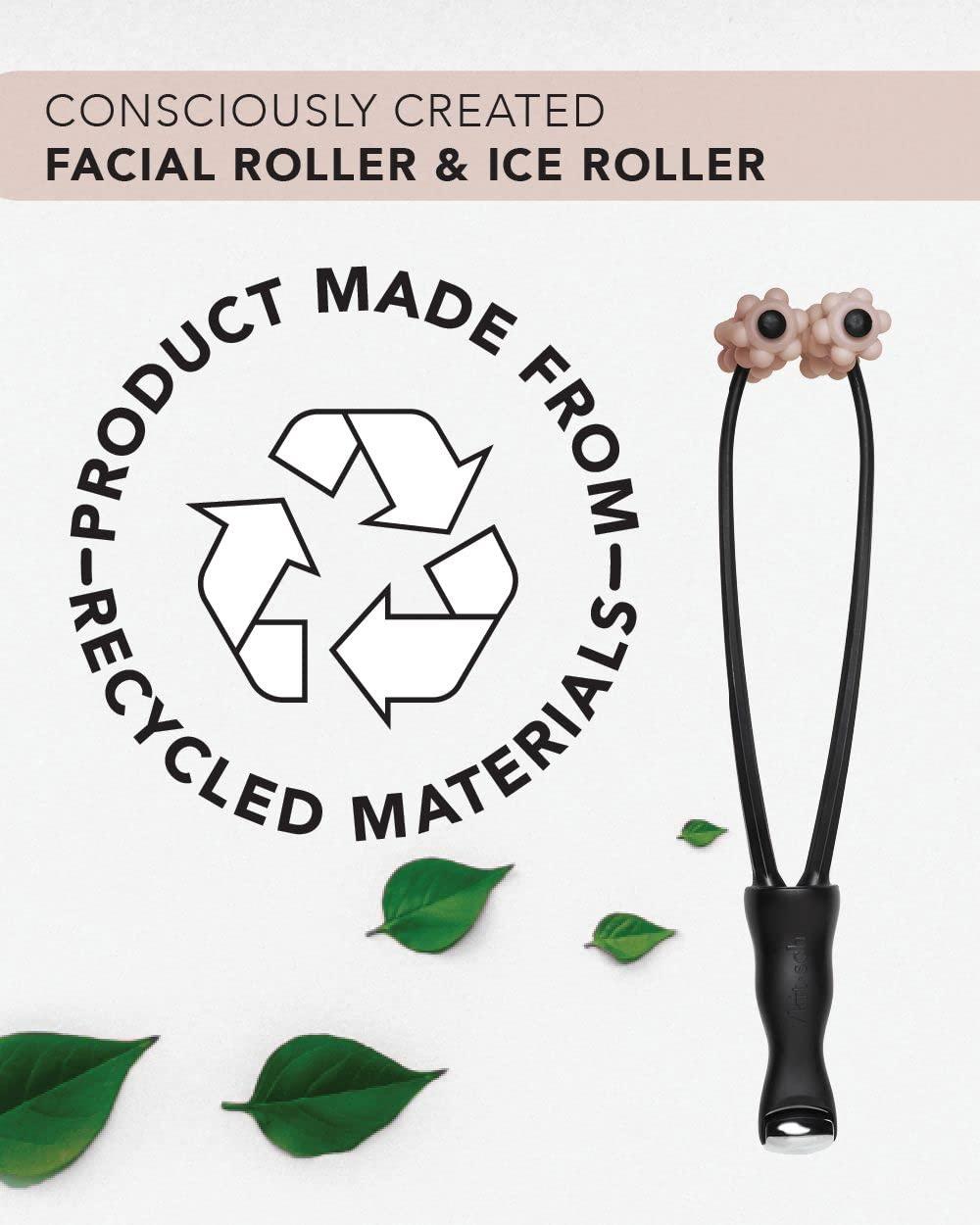 imageKitsch Facial Lifting Roller for Wrinkles ampamp Firming 2in1 Eye ampamp Face Massager Tool Lymphatic Drainage Massager Rollers Skin Roller for Face Facial Rollers Jawline Sculpting ampamp Neck Lifting