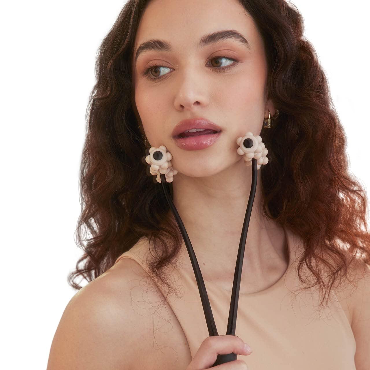 imageKitsch Facial Lifting Roller for Wrinkles ampamp Firming 2in1 Eye ampamp Face Massager Tool Lymphatic Drainage Massager Rollers Skin Roller for Face Facial Rollers Jawline Sculpting ampamp Neck Lifting