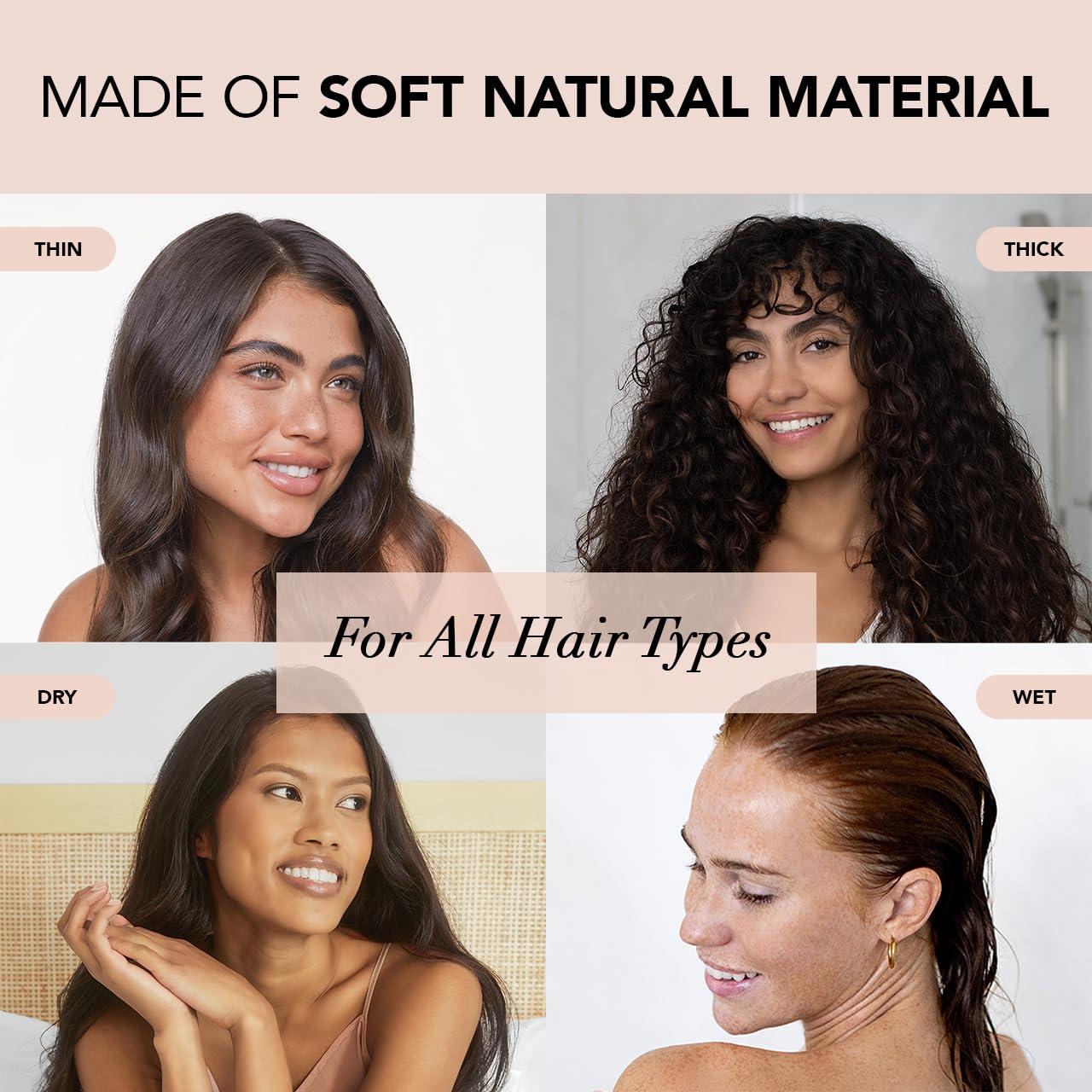 imageKitsch Microfiber Hair Towel Scrunchies Soft and Highly Absorbent Microfiber Scrunchie for Women Reduces Heat Drying Time Ideal Gifts for Women 2pcs Micro Dot DesignDot