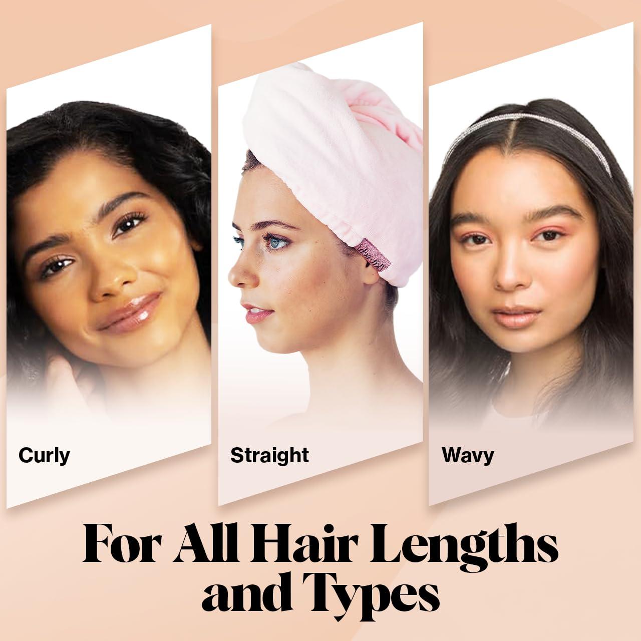 imageKitsch x Harry Potter Satin Microfiber Hair Towel Wrap for Women Super Absorbent Quick Dry AntiFrizz for Long ampamp Short Hairs Turbans for Women Hair Wrap Gifts for Mom SlytherinPink