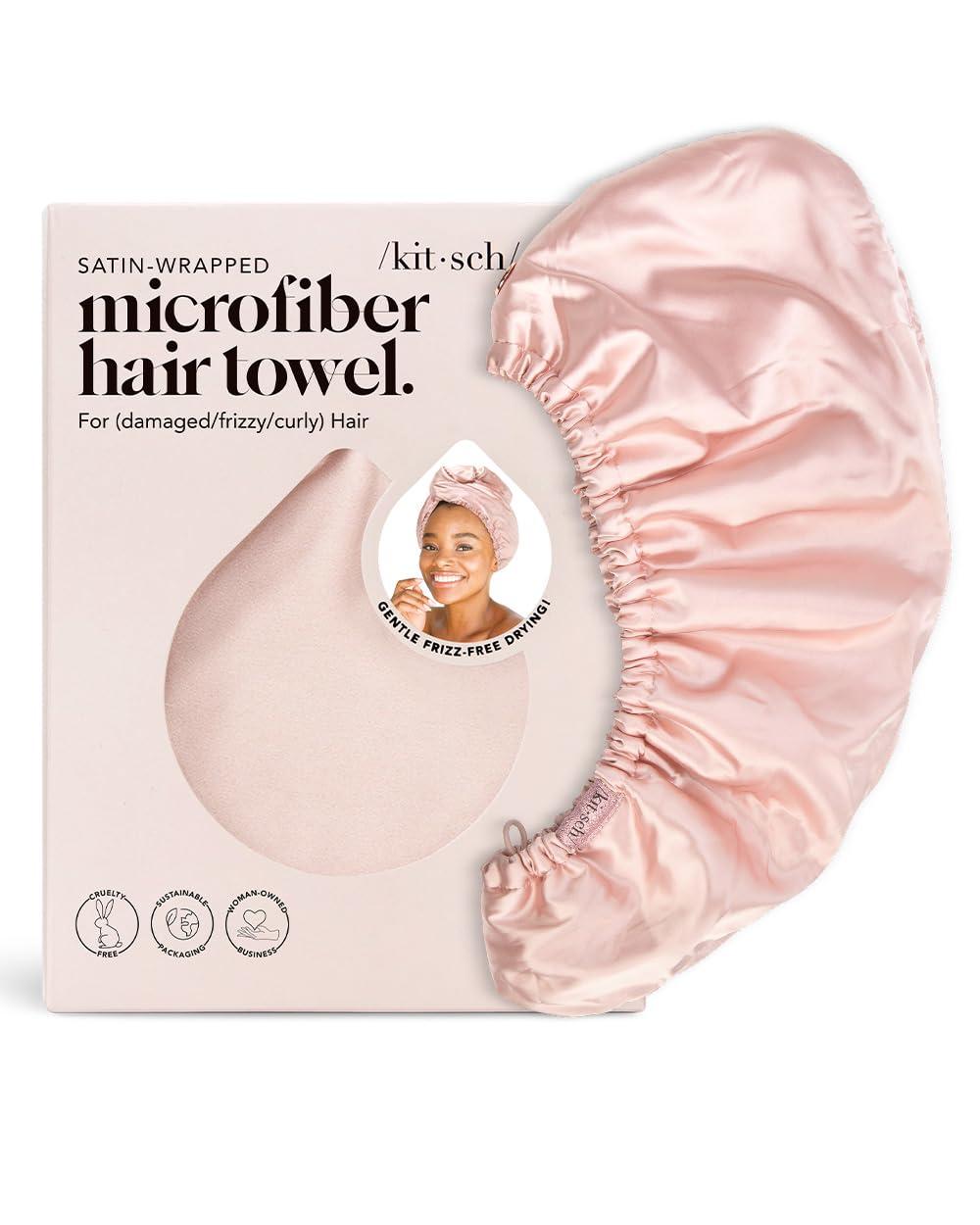 imageKitsch x Harry Potter Satin Microfiber Hair Towel Wrap for Women Super Absorbent Quick Dry AntiFrizz for Long ampamp Short Hairs Turbans for Women Hair Wrap Gifts for Mom SlytherinBlush