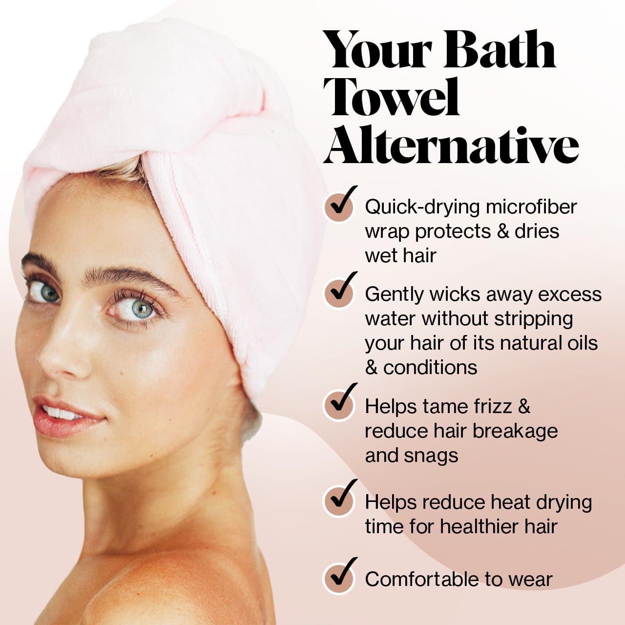 imageKitsch x Harry Potter Satin Microfiber Hair Towel Wrap for Women Super Absorbent Quick Dry AntiFrizz for Long ampamp Short Hairs Turbans for Women Hair Wrap Gifts for Mom SlytherinPink