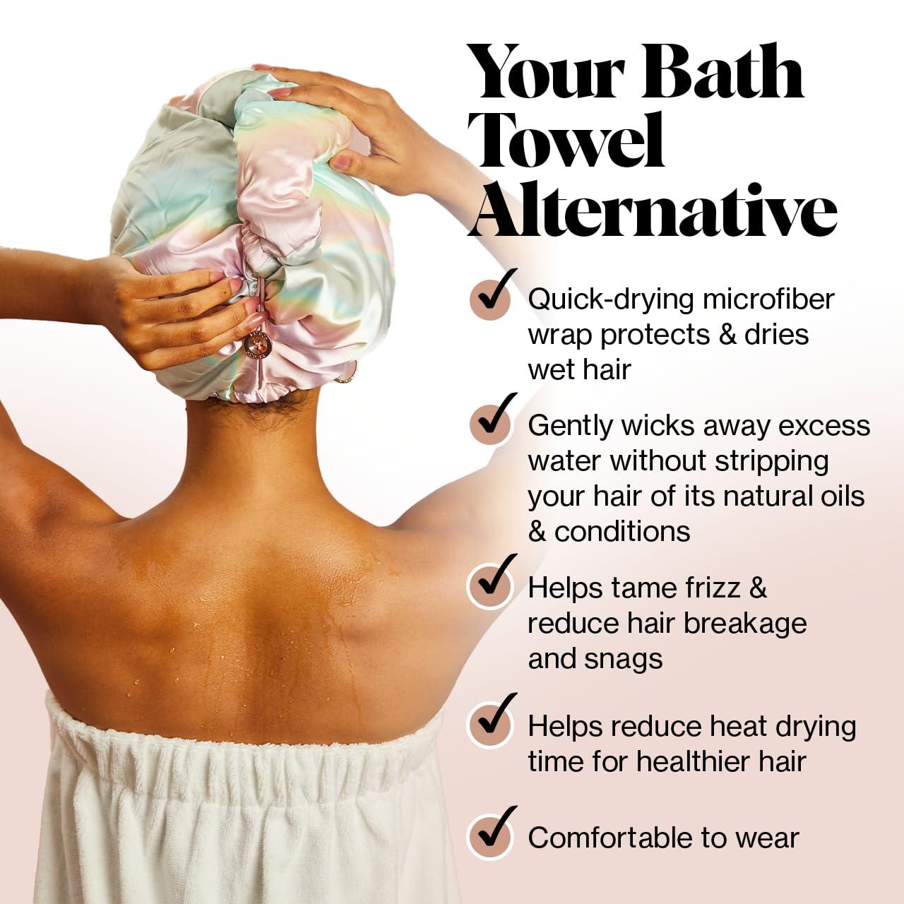 imageKitsch x Harry Potter Satin Microfiber Hair Towel Wrap for Women Super Absorbent Quick Dry AntiFrizz for Long ampamp Short Hairs Turbans for Women Hair Wrap Gifts for Mom SlytherinAura