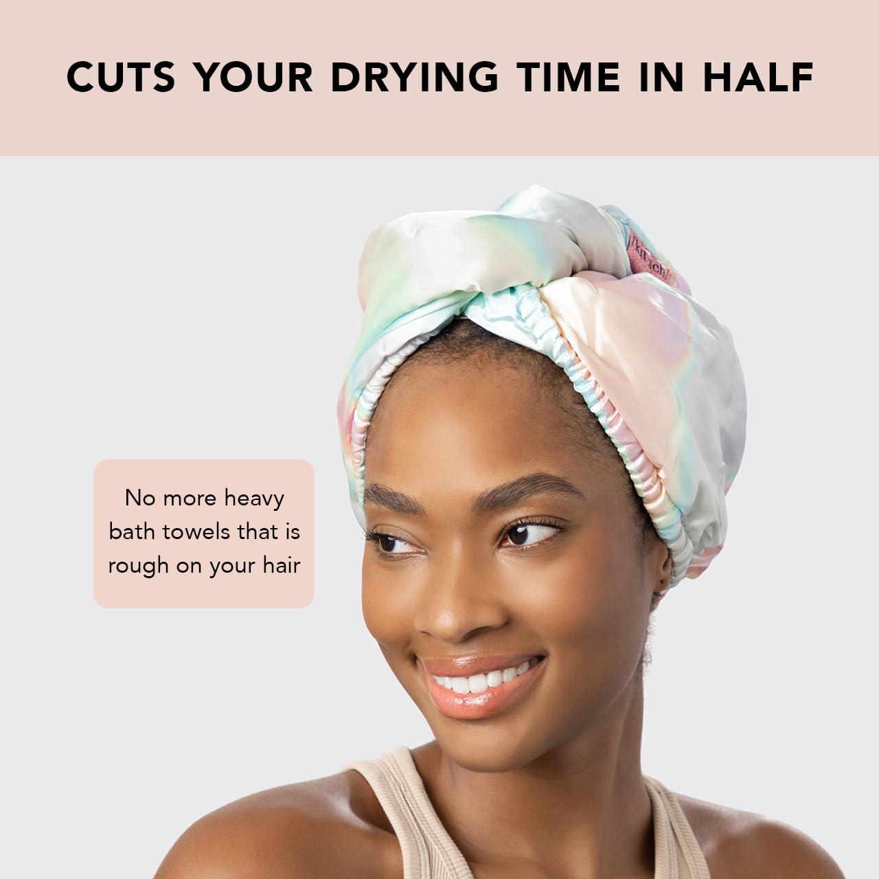 imageKitsch x Harry Potter Satin Microfiber Hair Towel Wrap for Women Super Absorbent Quick Dry AntiFrizz for Long ampamp Short Hairs Turbans for Women Hair Wrap Gifts for Mom SlytherinAura