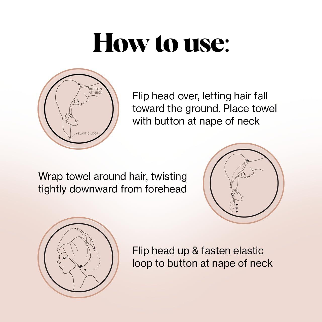 imageKitsch x Harry Potter Satin Microfiber Hair Towel Wrap for Women Super Absorbent Quick Dry AntiFrizz for Long ampamp Short Hairs Turbans for Women Hair Wrap Gifts for Mom SlytherinBlush